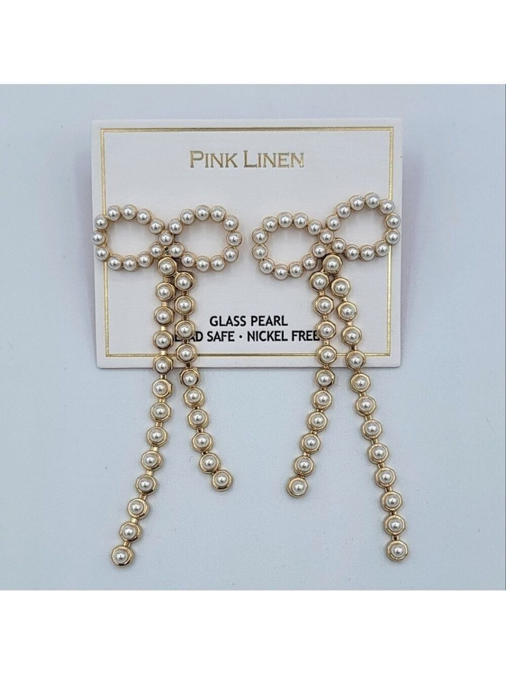Pearl Bow Earrings NWT #2382